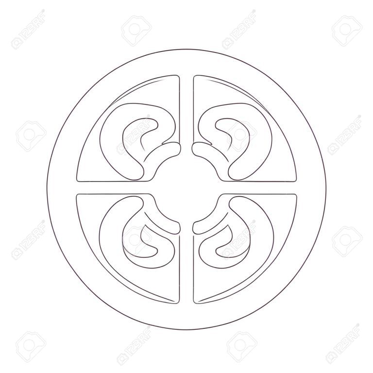 Humildad con fuerza o símbolo del símbolo adinkra de wisdowm. Símbolo tribal en África. Ilustración de vector.