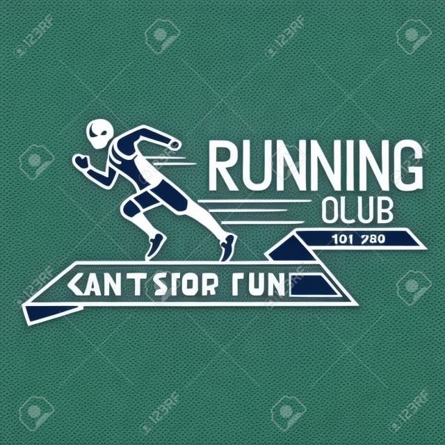 Unique logo design for a running club. a symbol for a sports organization. Vector illustration