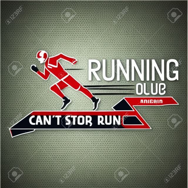 Unique logo design for a running club. a symbol for a sports organization. Vector illustration