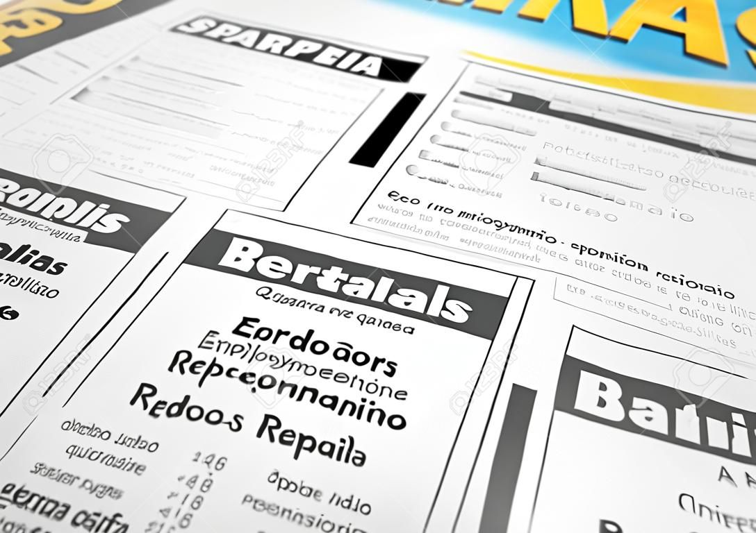 Employment section of a Spanish language newspaper