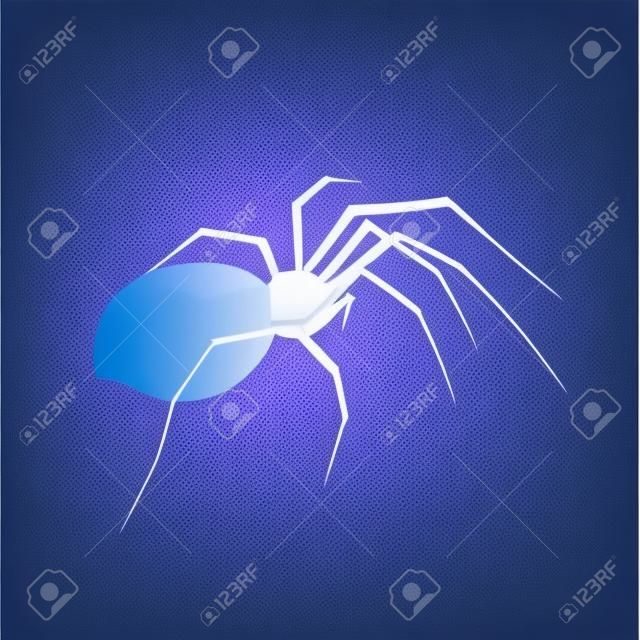 스톡 벡터 일러스트 거미는 투명 한 배경에 고립입니다. EPS 10
