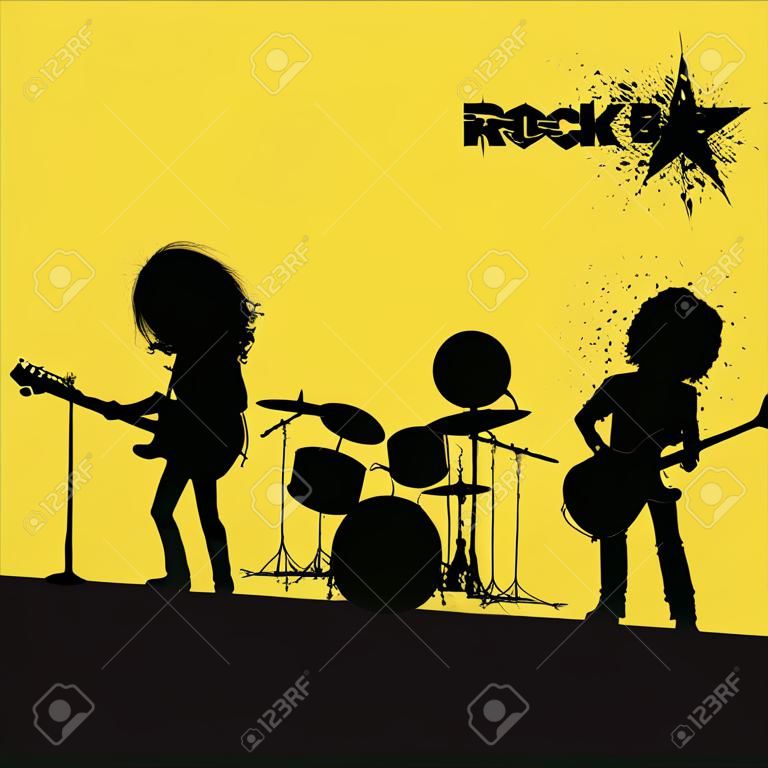 silhouette rock sur scène
