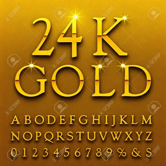 Icona alfabeto d'oro.