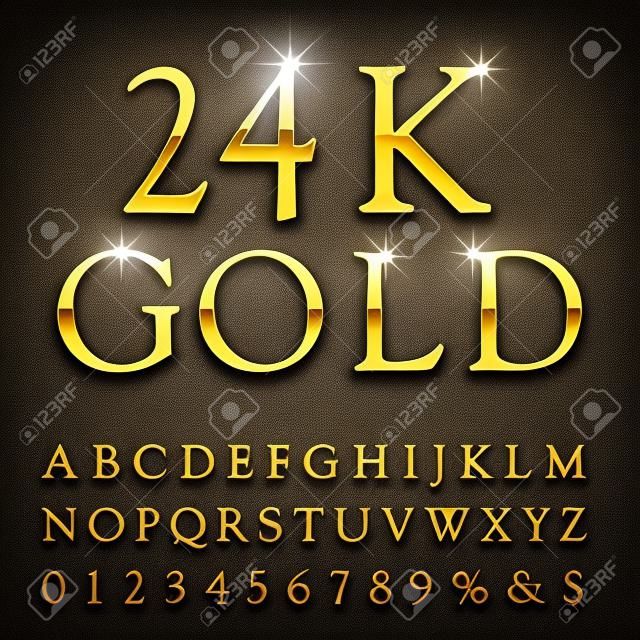 Icona alfabeto d'oro.