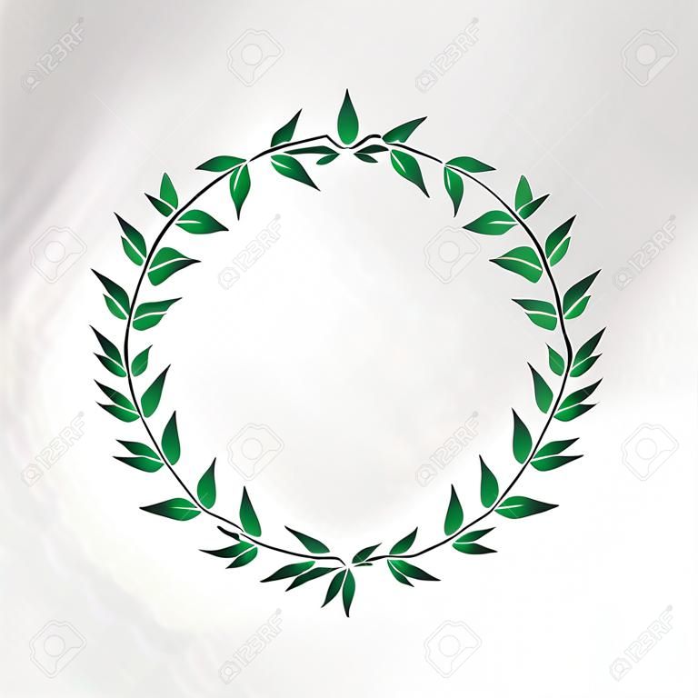 wreath with marijuana leaves, vector illustration