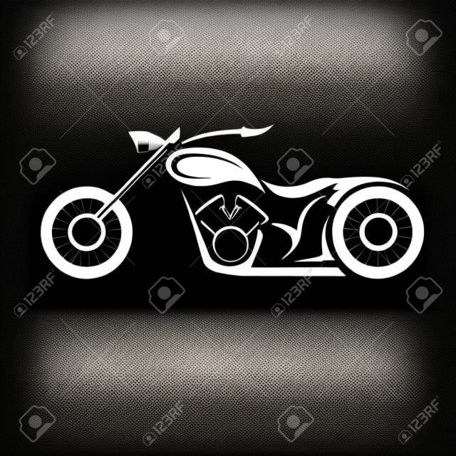 vetor Silhueta de motocicleta clássica. ícone de motocicleta vetorial
