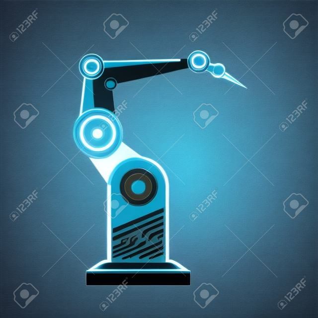 Vektor Roboterarm Symbol. Roboterhand