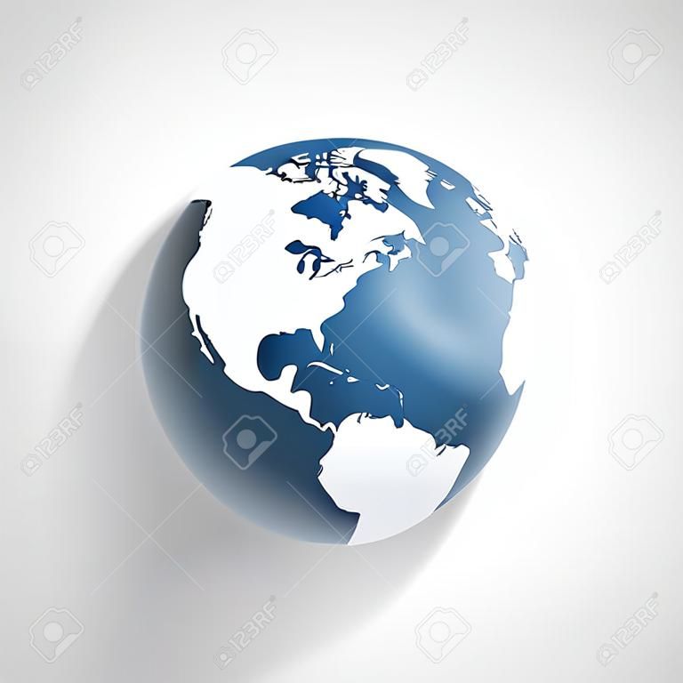 cone do globo do vetor do mundo