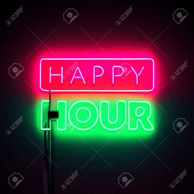 Happy, hour, neon, sign, light, glowing, glow, abstract, advertising, alcohol, alcoholic, banner, bar, beverage, blue, bright, bulb, club, cocktail, color, colorful, dark, design, drink, electric, entertainment, evening, festival, illuminated, illustration, lamp, life, night, nightlife, party, price, promotion, pub, retro, sell, shine, shiny, show, signage, signboard, symbol, typography, urban, vector, wall