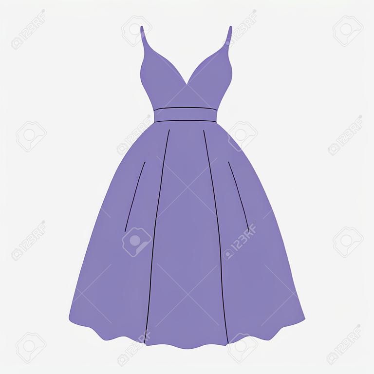 dress doodle icons sketch, outline vector, isolated