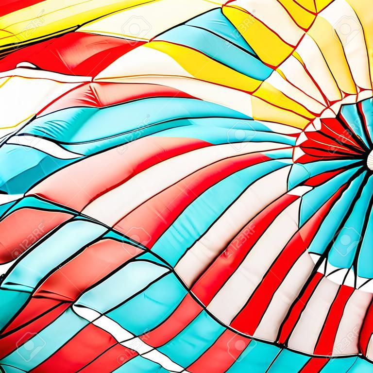 Parachute canopy close-up - Abstract multicolour composition