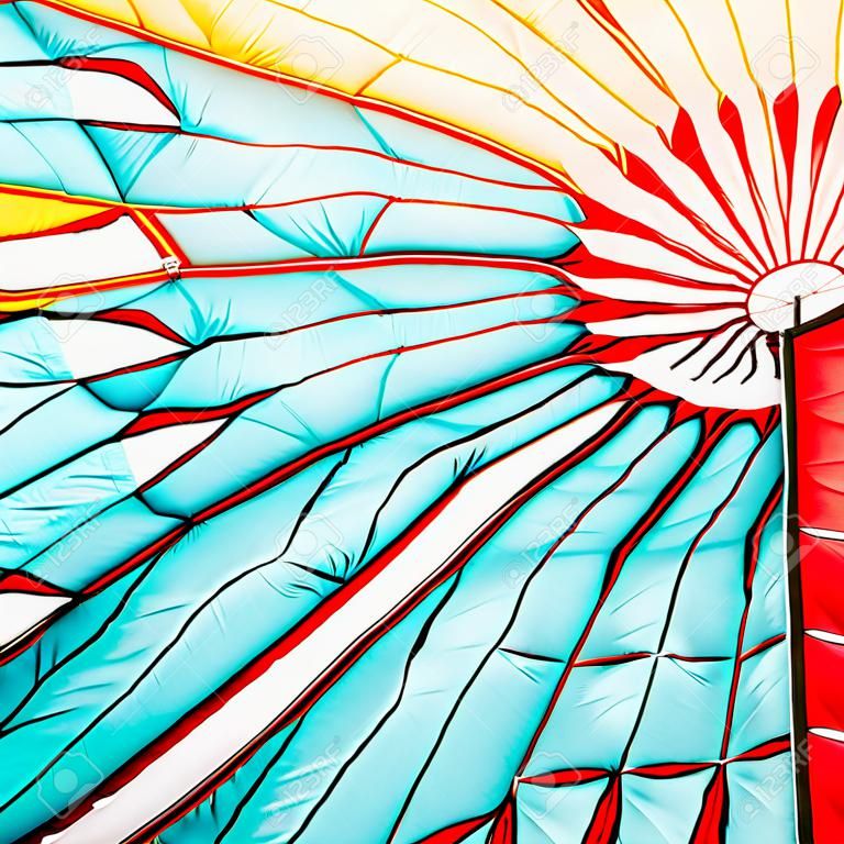 Parachute dossel close-up - Composição multicolorida abstrata