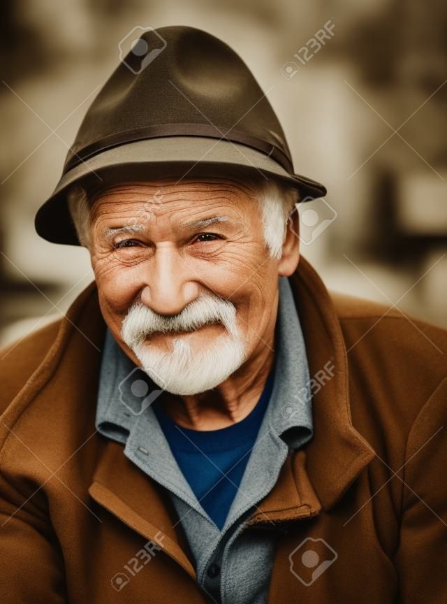 Photo of Aged Man With Hat, Outside