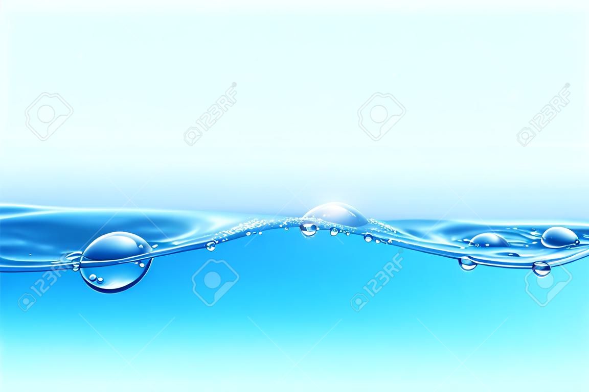 waterachtergrond met luchtbelletjes